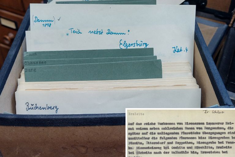 Flurnamen-Belegzettel aus dem Thüringischen Flurnamenarchiv