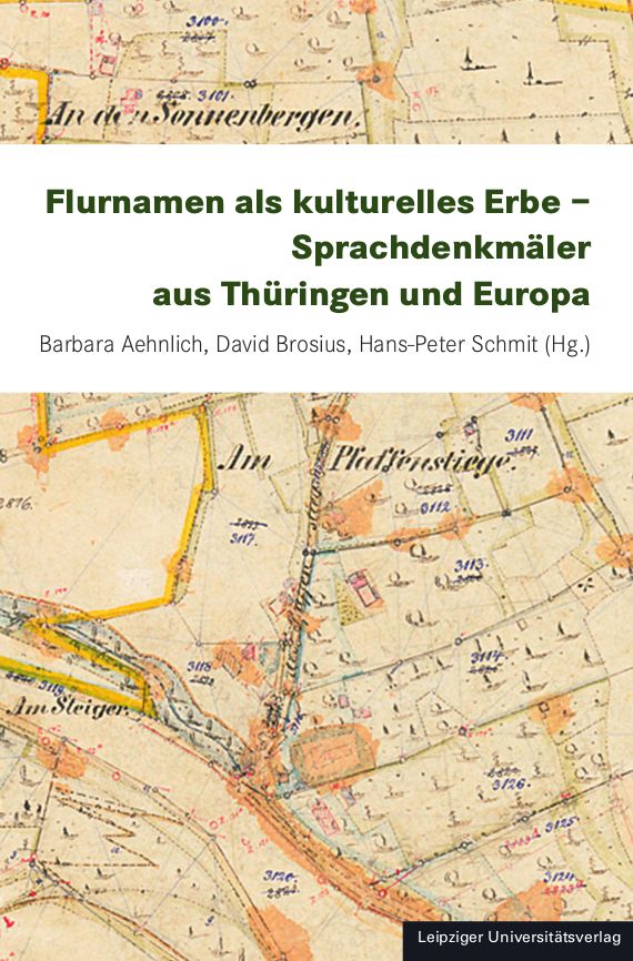 Buchcover zu dem Sammelband "Flurnamen als kulturelles Erbe"