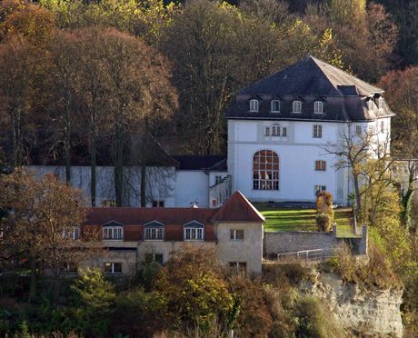 Ein Foto zeigt da Gelände der Neuen Saalecker Werkstätten unweit von Naumburg an der Saale.