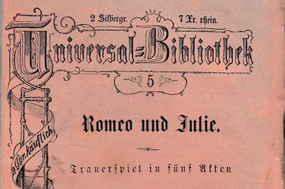 Ausschnitt des Titelblatts von Nummer 5 in der Reclam Universal-Bibliothek, "Romeo und Julie"